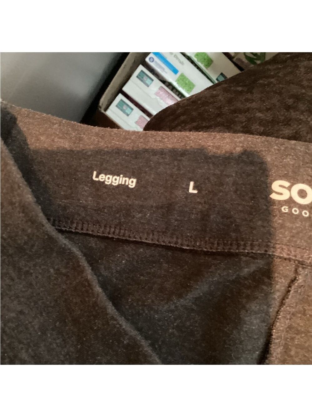 Sonoma Goods For Life pull on dark gray legging Woman’s size Large - Picture 4 of 9